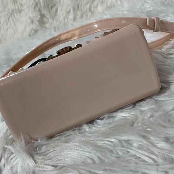 🍁$12 sale🍁DELUXITY jelly crossbody bag studded gold hardware removbl adj strap - Picture 5 of 11